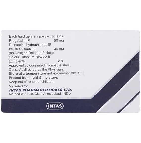 pregabid d 50/20mg tablet 10's